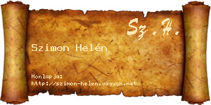 Szimon Helén névjegykártya
